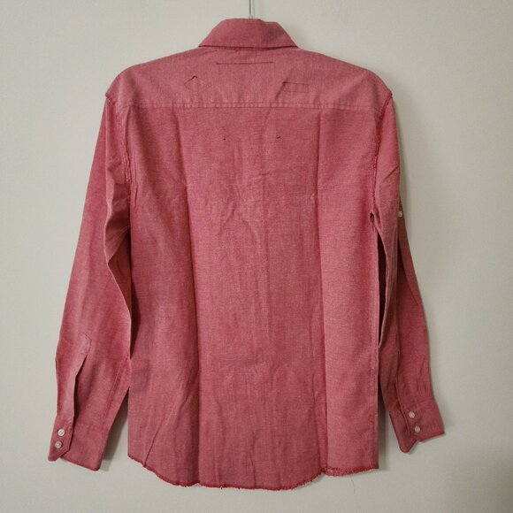 Bonafide 20 for 20 Club Mens Button-Up Shirt Pink Roll-Up Sleeve Workwear Size S - Picture 3 of 9